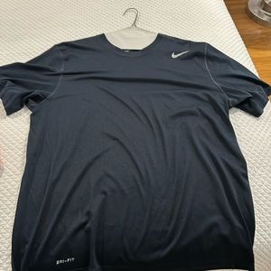 Nike DriFit navy blue Short Sleeve shirt, size Large